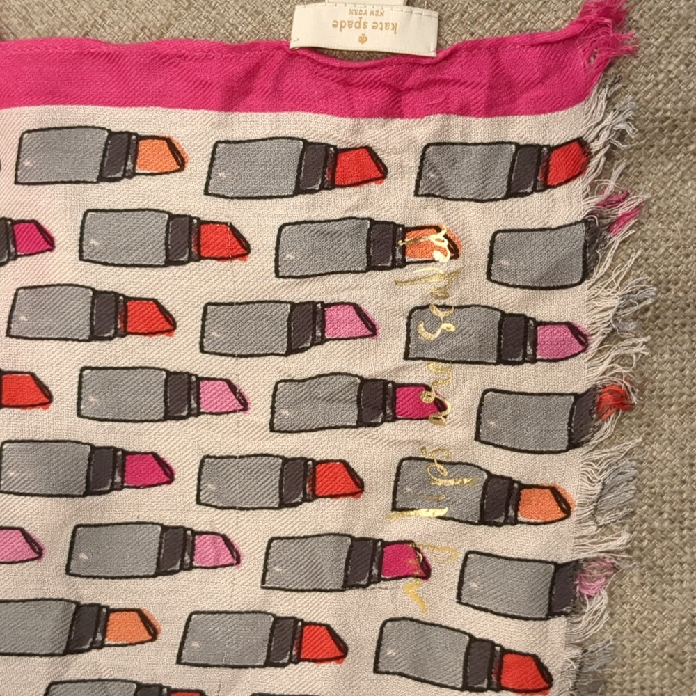 Kate Spade my lips are sealed scarf - Picture 11 of 12